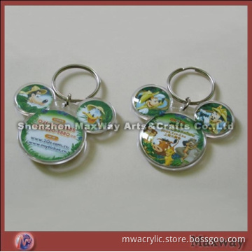 Decent clear promotion acrylic/perspex keychain/key ring/key holder
